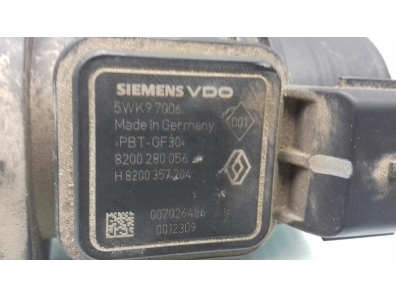 Recambio de caudalimetro para renault kangoo (f/kc0) authentique referencia OEM IAM 8200280056 5WK97006 SIEMENS VDO