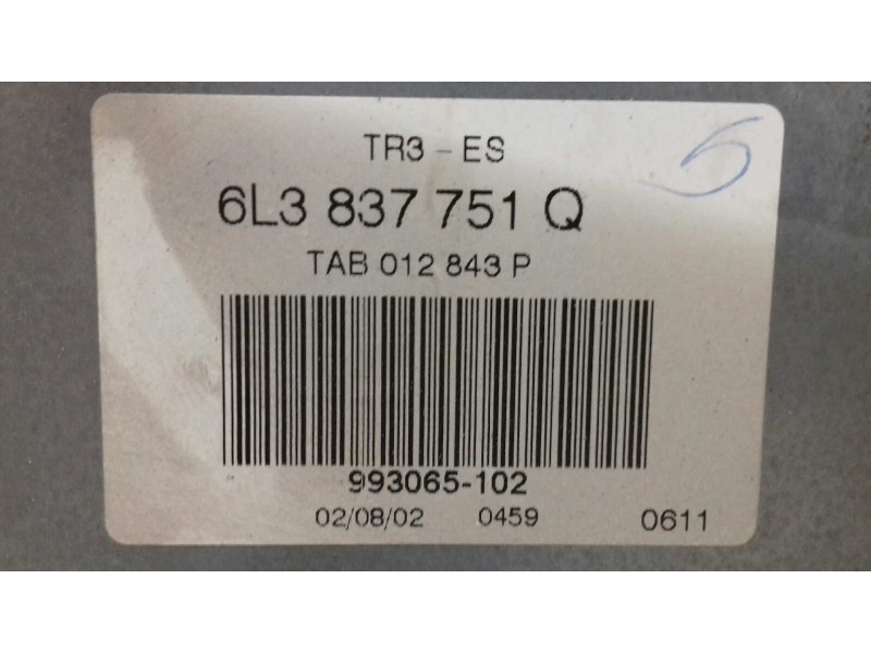 Recambio de elevalunas delantero izquierdo para seat ibiza (6l1) sport referencia OEM IAM 6L3837751Q 6L3837755J ELECTRICO