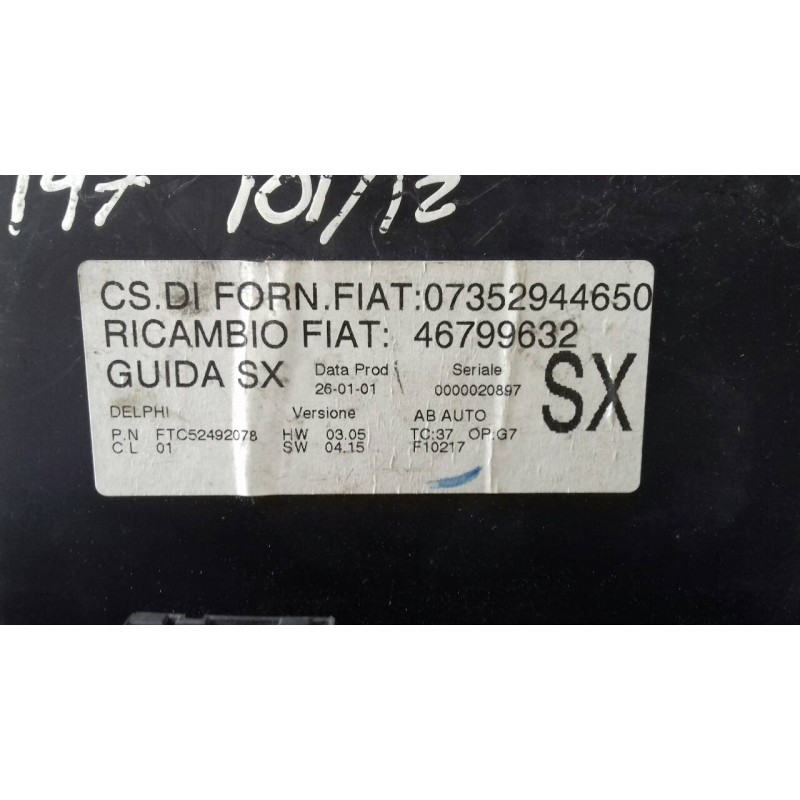 Recambio de mando climatizador para alfa romeo 147 (190) 1.6 t.spark distinctive referencia OEM IAM 07352944650  