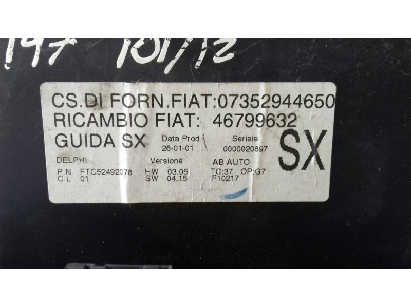 Recambio de mando climatizador para alfa romeo 147 (190) 1.6 t.spark distinctive referencia OEM IAM 07352944650  