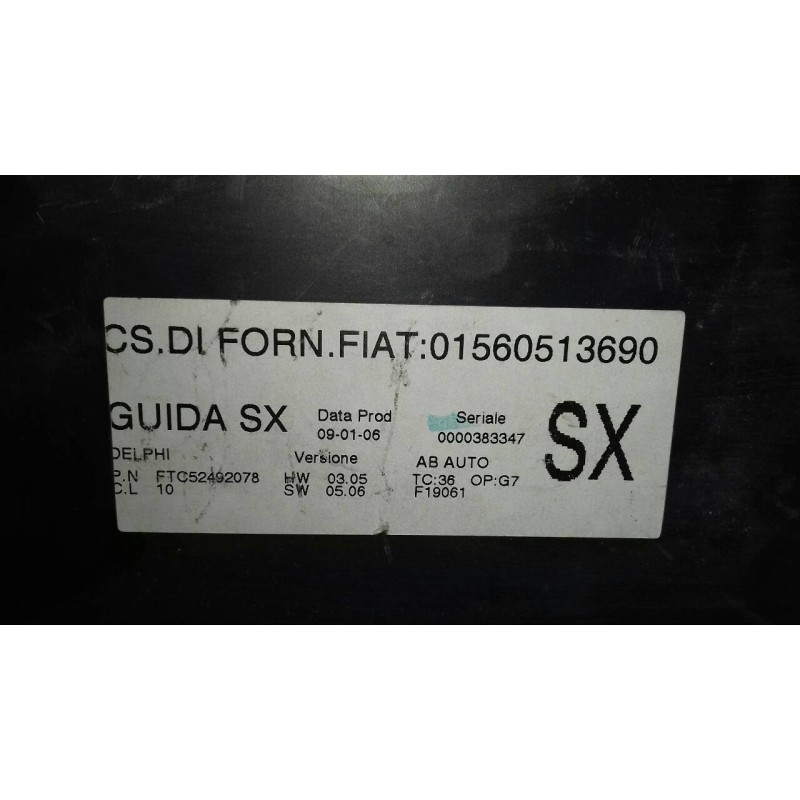 Recambio de mando climatizador para alfa romeo 147 (190) 1.9 jtd 120 collezione referencia OEM IAM 01560513690  