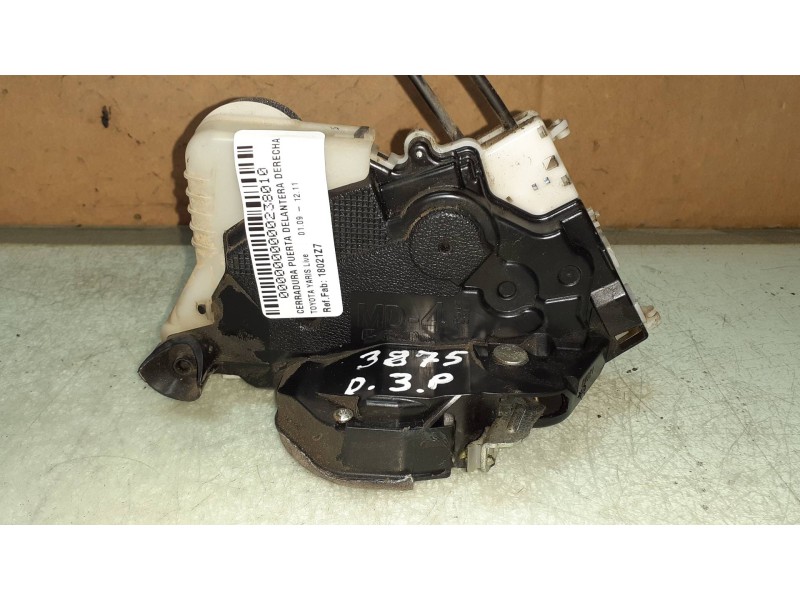 Recambio de cerradura puerta delantera derecha para toyota yaris live referencia OEM IAM 18021Z7  ELECTRICA
