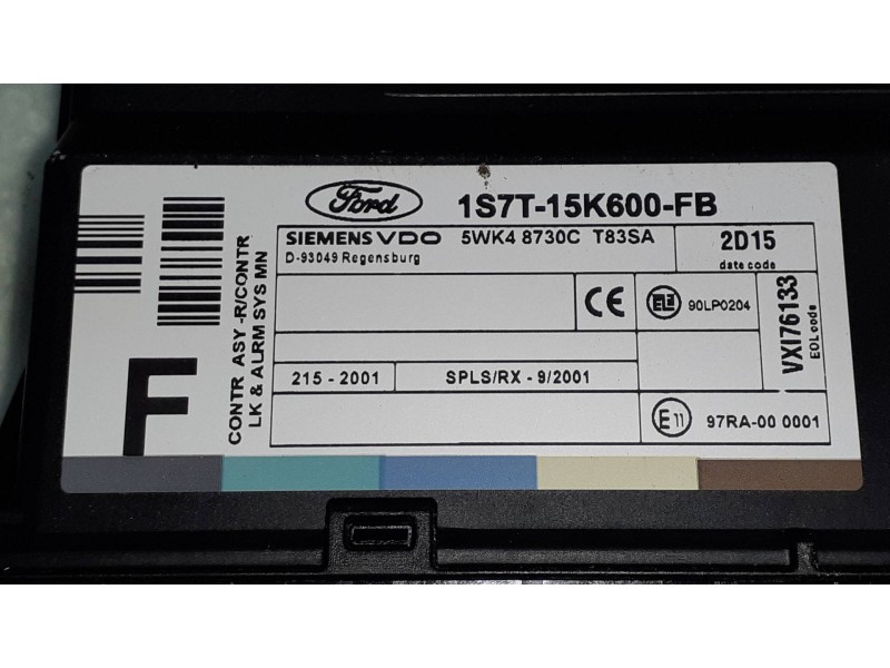 Recambio de modulo confort para ford focus berlina (cak) ambiente referencia OEM IAM 1S7T15K600FB SIEMENS - VDO 5WK48730C