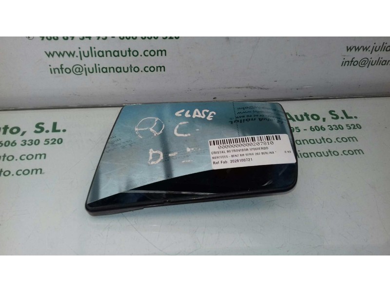Recambio de cristal retrovisor izquierdo para mercedes-benz clase c (w202) berlina referencia OEM IAM 2028100721  TERMICO