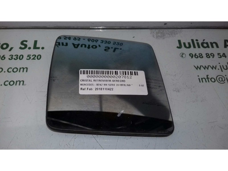 Recambio de cristal retrovisor derecho para mercedes-benz clase c (w201) berlina referencia OEM IAM 2018110422  TERMICO