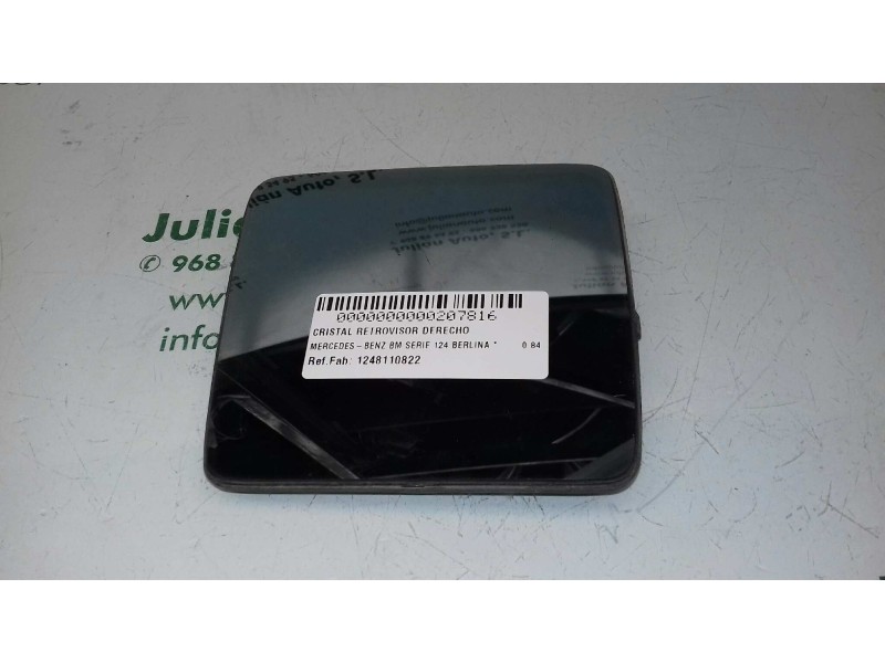 Recambio de cristal retrovisor derecho para mercedes-benz clase e (w124) berlina referencia OEM IAM 1248110822  TERMICO