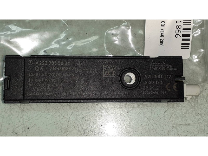 Recambio de antena para mercedes-benz clase b (w246) b 200 cdi (246.208) referencia OEM IAM A2229055904 920581212 