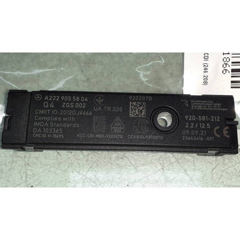 Recambio de antena para mercedes-benz clase b (w246) b 200 cdi (246.208) referencia OEM IAM A2229055904 920581212 