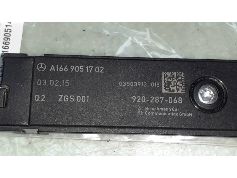 Recambio de antena para mercedes-benz clase cla (w117) cla 200 cdi (117.308) referencia OEM IAM A1669051402 920287068 
