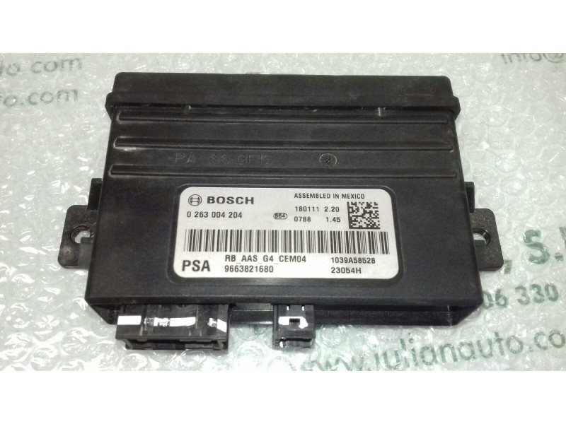 Recambio de modulo electronico para peugeot partner kombi active referencia OEM IAM 0263004204 9663821680 BOSCH