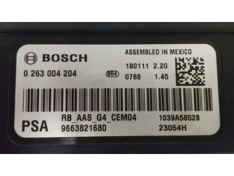 Recambio de modulo electronico para peugeot partner kombi active referencia OEM IAM 0263004204 9663821680 BOSCH