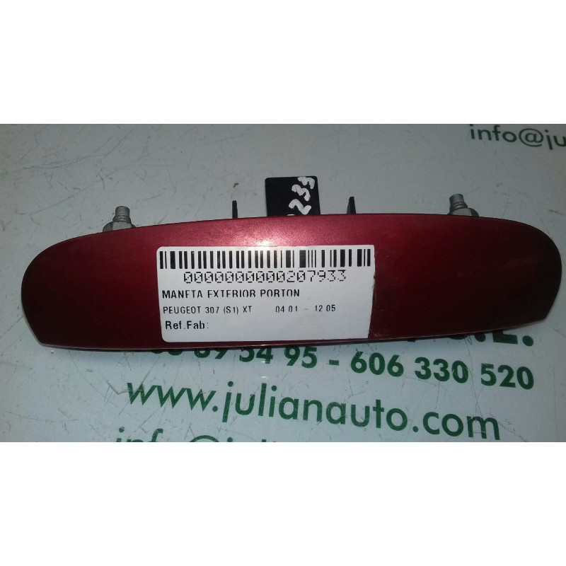 Recambio de maneta exterior porton para peugeot 307 (s1) xt referencia OEM IAM   