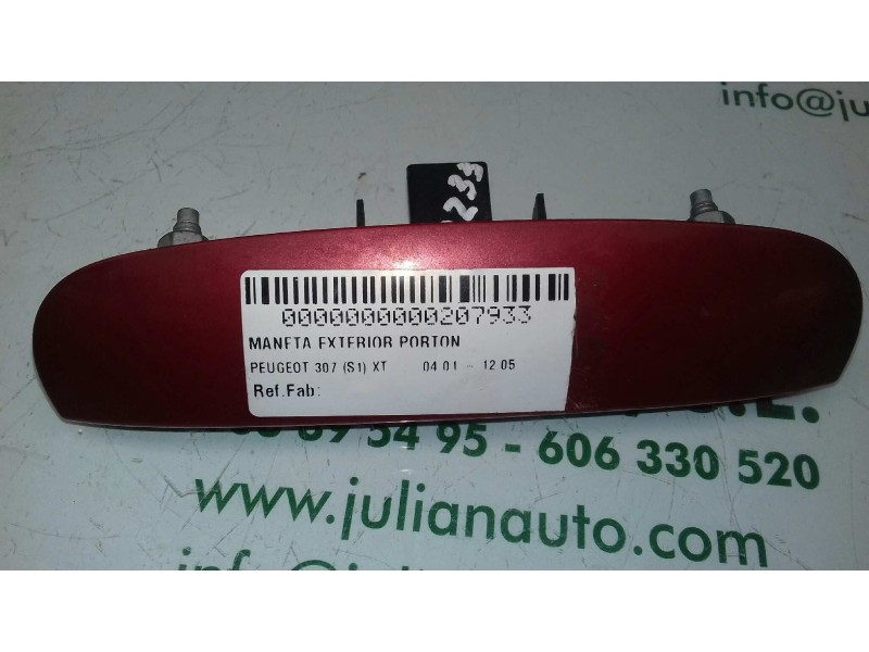 Recambio de maneta exterior porton para peugeot 307 (s1) xt referencia OEM IAM   
