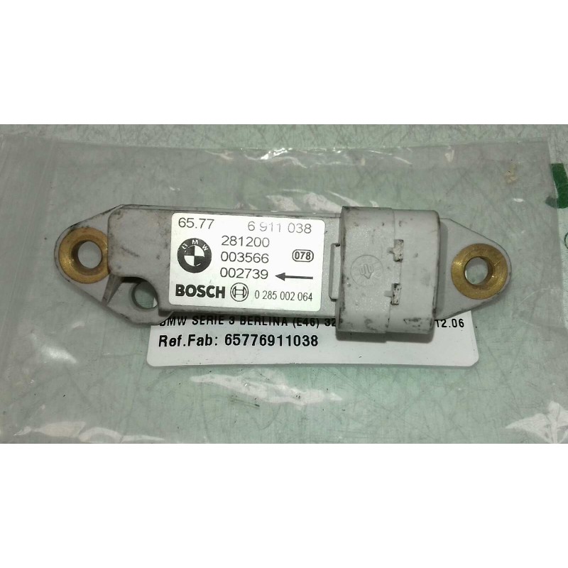 Recambio de sensor para bmw serie 3 berlina (e46) 320d referencia OEM IAM 65776911038 2 PINES IMPACTO AIRBAG