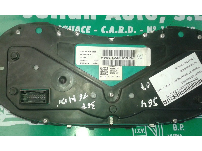 Recambio de cuadro instrumentos para peugeot 307 berlina (s2) xsi referencia OEM IAM 9661323180  