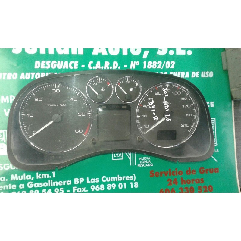 Recambio de cuadro instrumentos para peugeot 307 berlina (s2) d-sign referencia OEM IAM 9654485280  