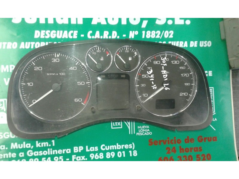 Recambio de cuadro instrumentos para peugeot 307 berlina (s2) d-sign referencia OEM IAM 9654485280  