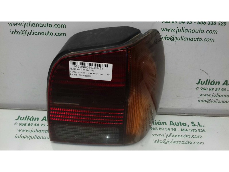 Recambio de piloto trasero derecho para volkswagen polo berlina (6n1) 1.4 16v referencia OEM IAM 6N0945096B  