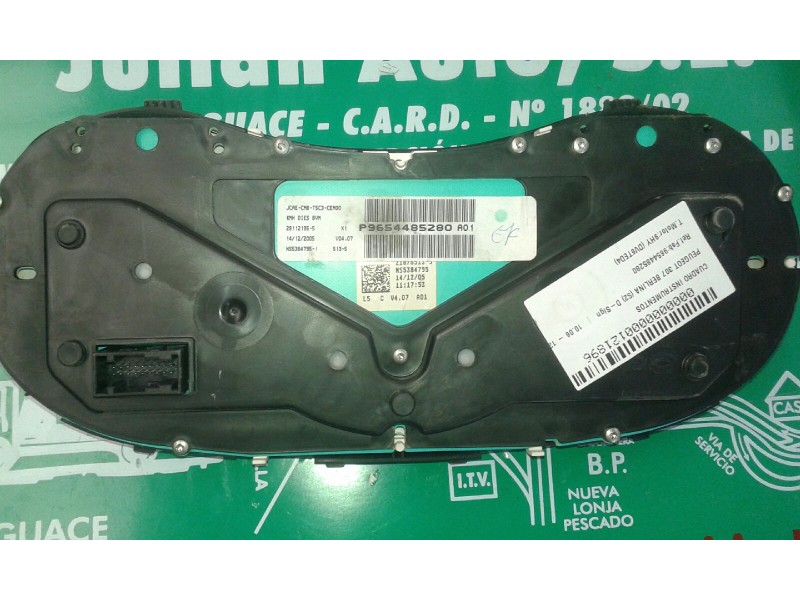 Recambio de cuadro instrumentos para peugeot 307 berlina (s2) d-sign referencia OEM IAM 9654485280  