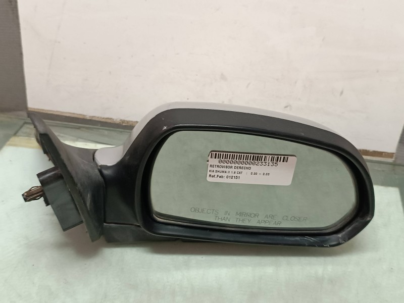 Recambio de retrovisor derecho para kia shuma ii 1.8 cat referencia OEM IAM 012151 012152 ELECTRICO