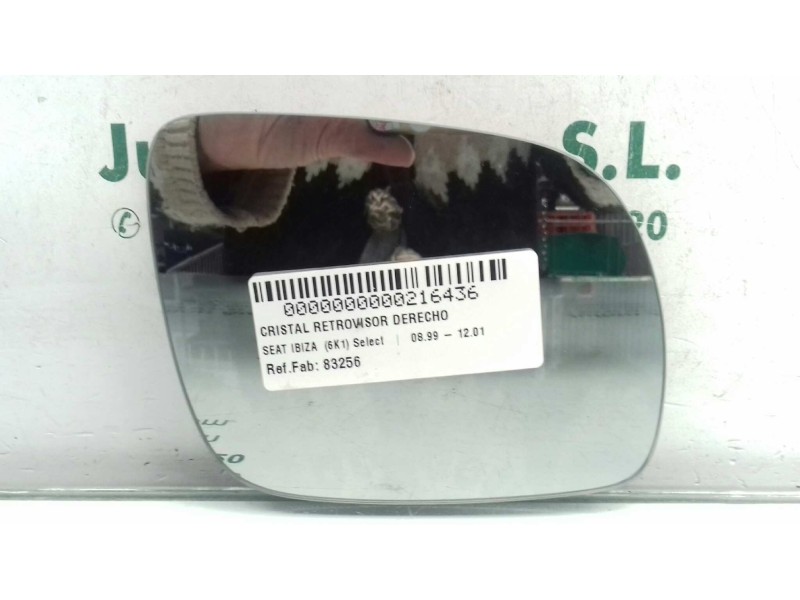 Recambio de cristal retrovisor derecho para seat ibiza (6k1) select referencia OEM IAM 83256  