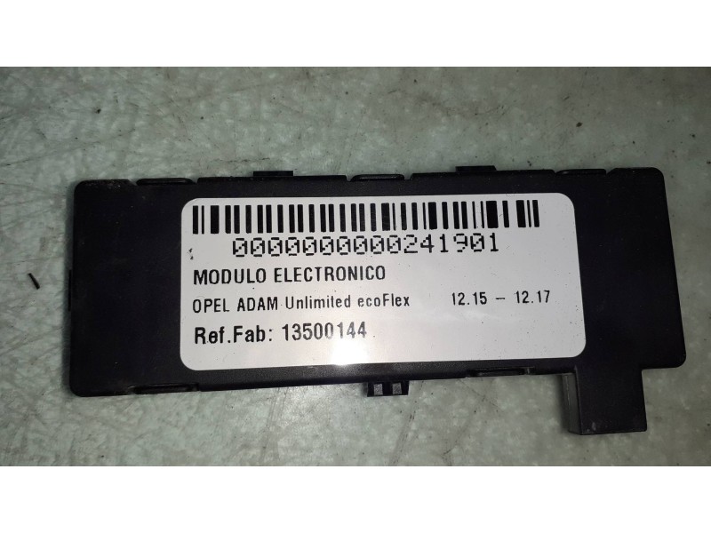 Recambio de modulo electronico para opel adam unlimited ecoflex referencia OEM IAM 13500144 M3N284019 RECEPTOR LLAVE