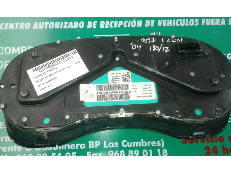 Recambio de cuadro instrumentos para peugeot 307 break/sw (s2) sw pack referencia OEM IAM 9654485280  