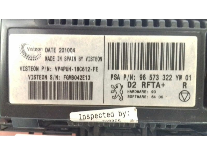 Recambio de mando climatizador para peugeot 407 sw sport referencia OEM IAM 96573322YW VP4PUH18C612FE VISTEON