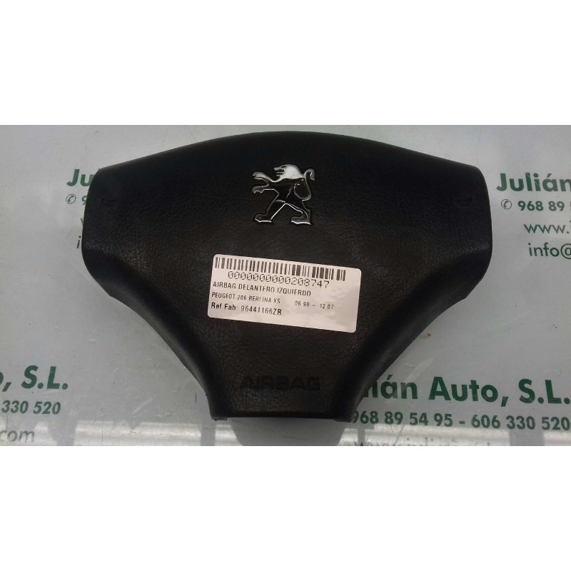 Recambio de airbag delantero izquierdo para peugeot 206 berlina xs referencia OEM IAM 96441166ZR  DOS CONECTORES