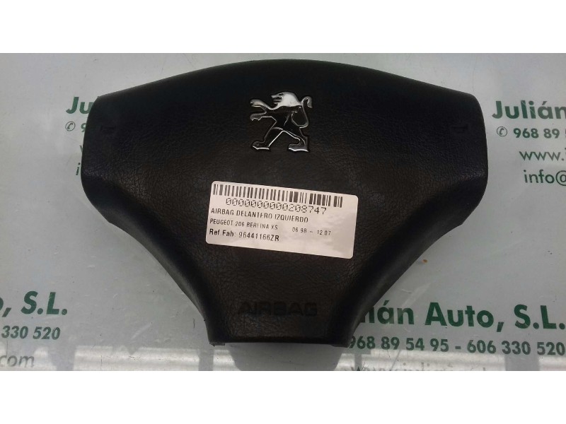 Recambio de airbag delantero izquierdo para peugeot 206 berlina xs referencia OEM IAM 96441166ZR  DOS CONECTORES