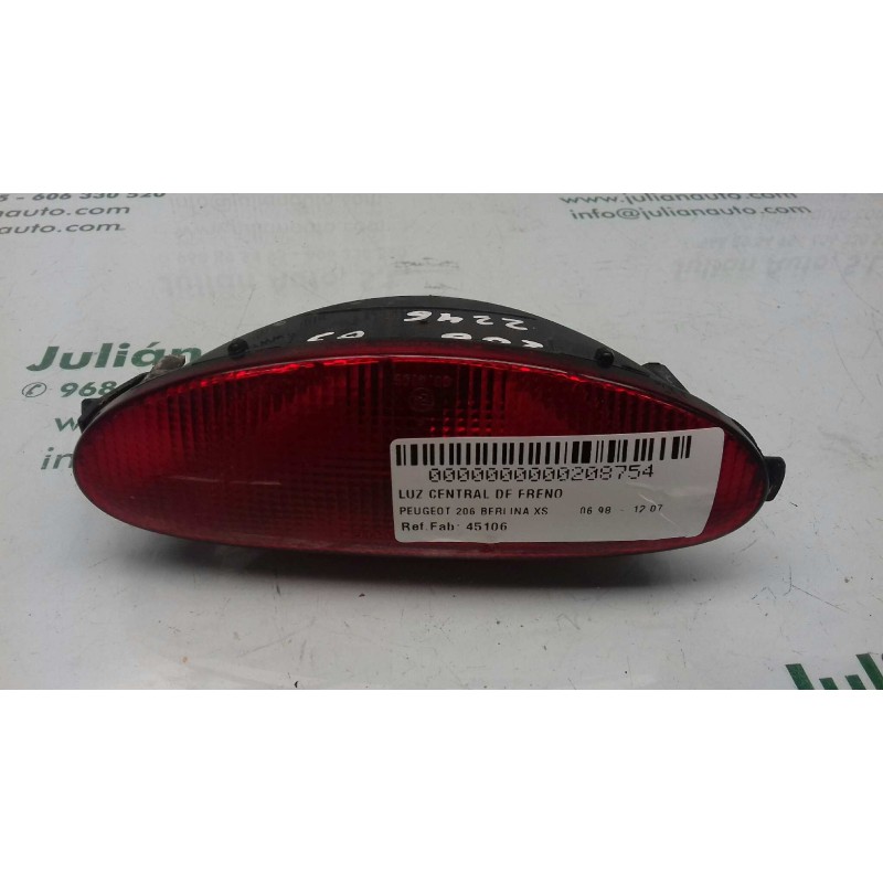 Recambio de luz central de freno para peugeot 206 berlina xs referencia OEM IAM 45106  