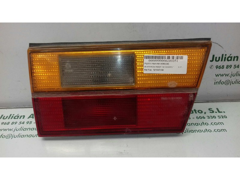 Recambio de piloto trasero derecho interior para volkswagen passat (321/323/331) referencia OEM IAM 321945108  INT-PORTON