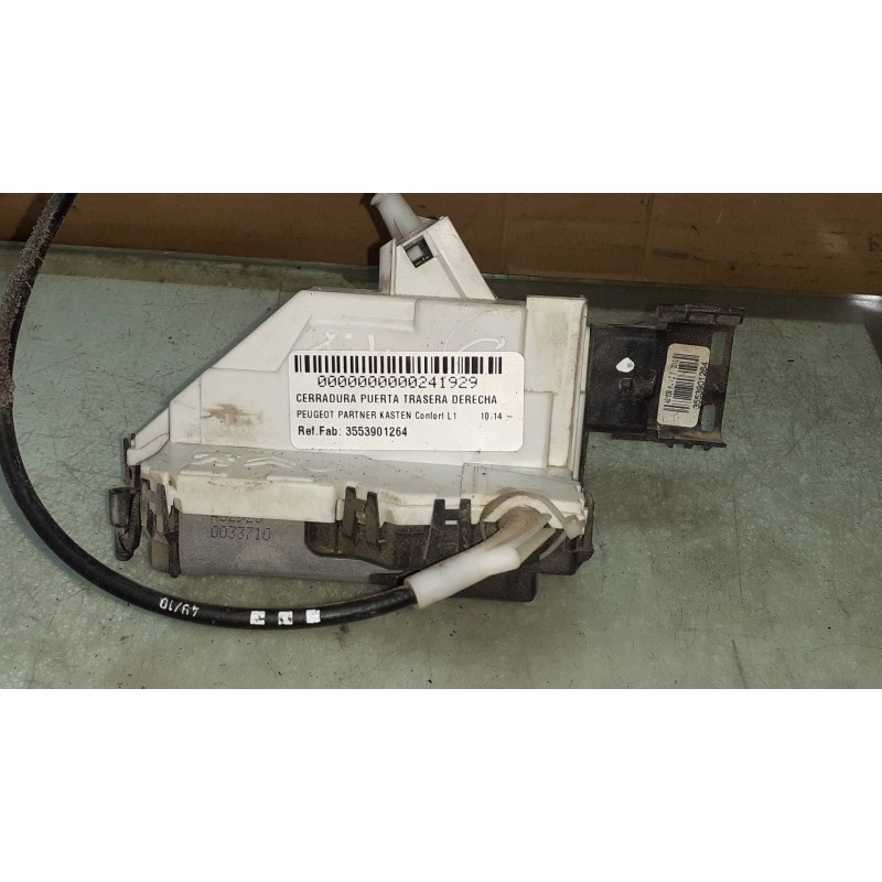 Recambio de cerradura puerta trasera derecha para peugeot partner kasten confort l1 referencia OEM IAM 3553901264 PSA828423 A018