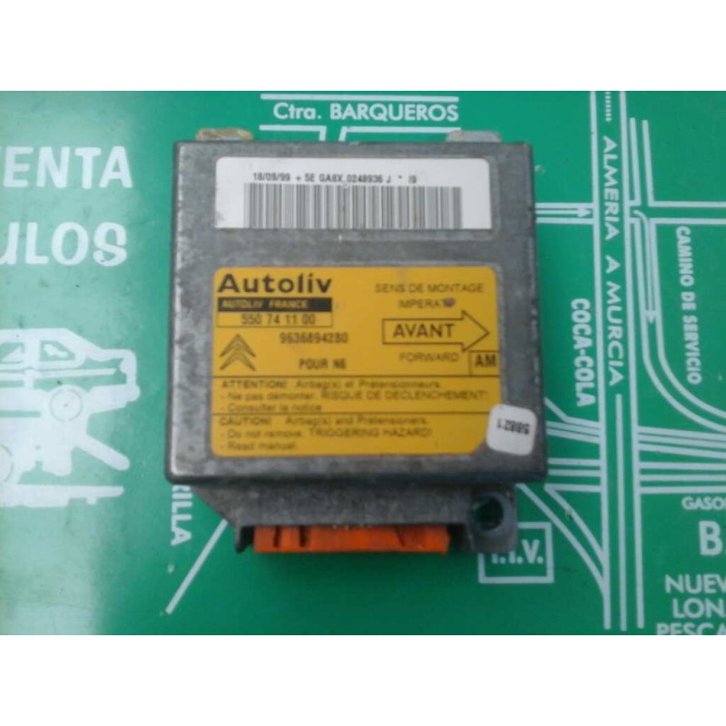 Recambio de centralita airbag para citroen xsara berlina 1.9 d sx referencia OEM IAM 9636894280 550741100 AUTOLIV