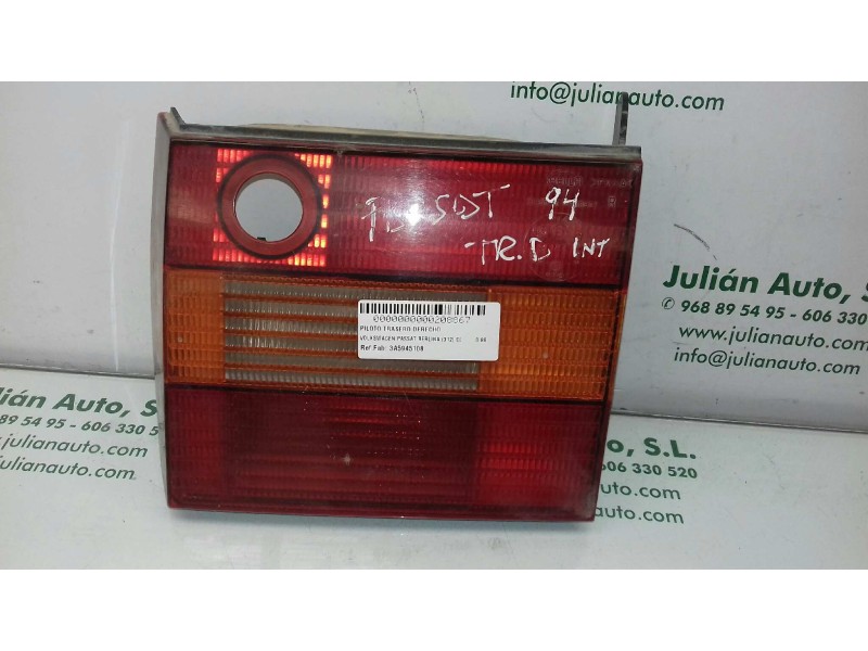 Recambio de piloto trasero derecho interior para volkswagen passat berlina (312) cl referencia OEM IAM 3A5945108  INT-MALETERO Recambio de piloto trasero derecho interior para volkswagen passat berlina (312) cl referencia OEM IAM 3A5945108  INT-MALETERO