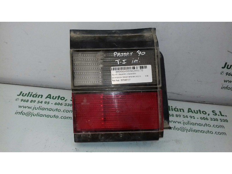 Recambio de piloto trasero izquierdo interior para volkswagen passat berlina (312) cl referencia OEM IAM 357945107  INT-MALETERO Recambio de piloto trasero izquierdo interior para volkswagen passat berlina (312) cl referencia OEM IAM 357945107  INT-MALETERO
