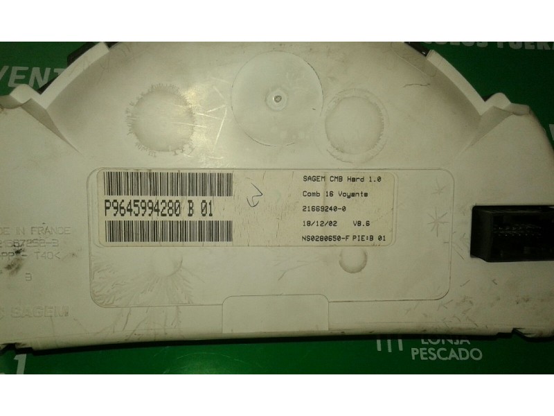 Recambio de cuadro instrumentos para citroen c3 1.4 hdi 16v exclusive referencia OEM IAM 9645994280 21669240-0 NS0280650-F