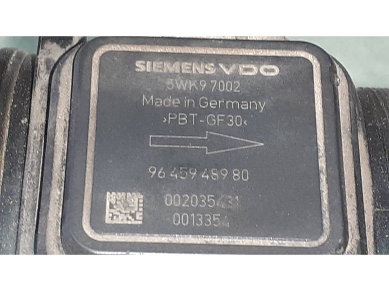 Recambio de caudalimetro para peugeot 407 st confort referencia OEM IAM 9645948980 5WK97002 SIEMENS VDO