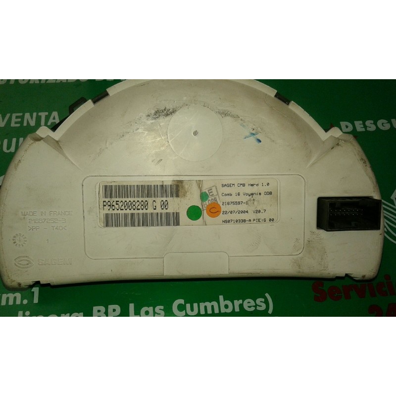 Recambio de cuadro instrumentos para citroen c3 1.4 hdi magic referencia OEM IAM 9652008280 21675597-1 NS0710338-A