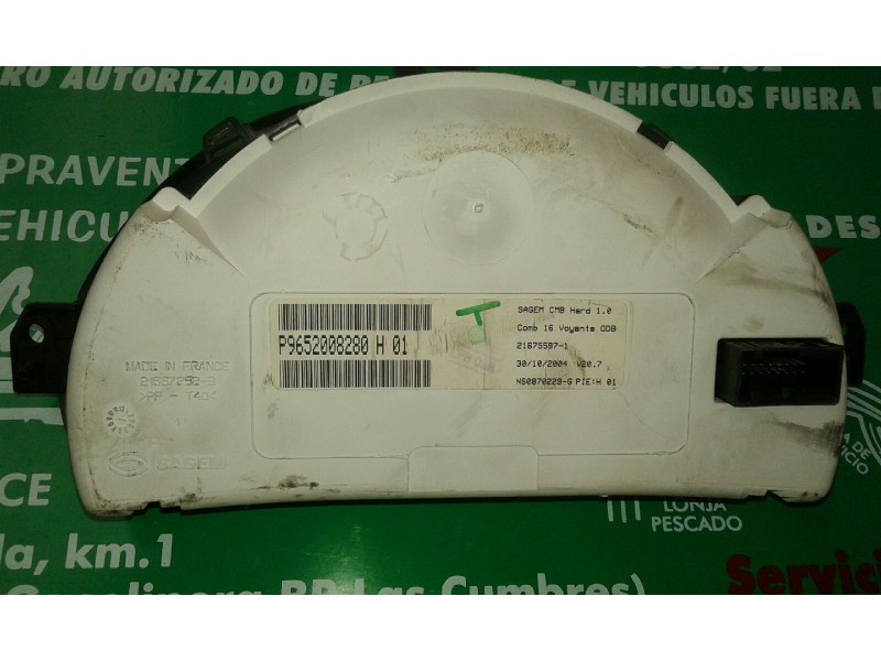 Recambio de cuadro instrumentos para citroen c2 furio referencia OEM IAM 9652008280 21675597-1 NS0870229-9