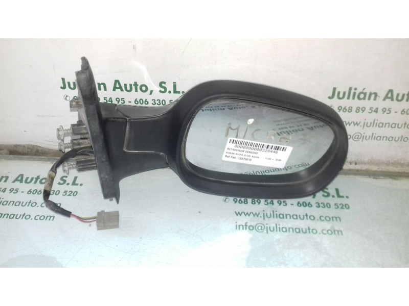 Recambio de retrovisor derecho para nissan micra (k12e) acenta referencia OEM IAM 12373010  ELECTRICO