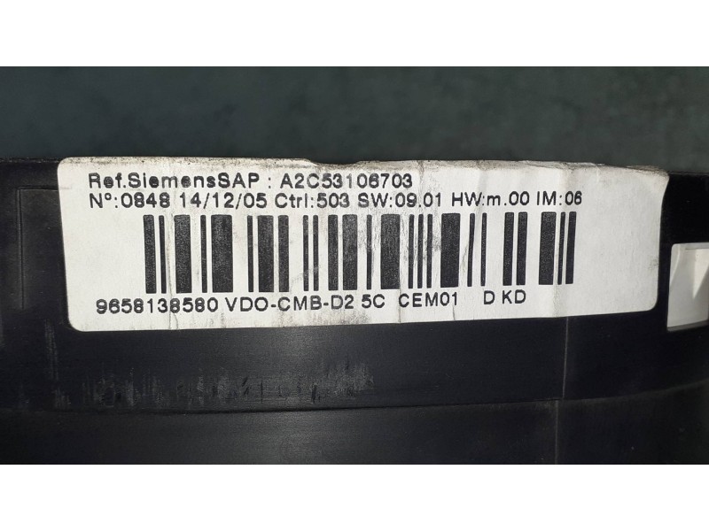 Recambio de cuadro instrumentos para peugeot 407 st confort referencia OEM IAM 9658138580 89661232 SIEMENS