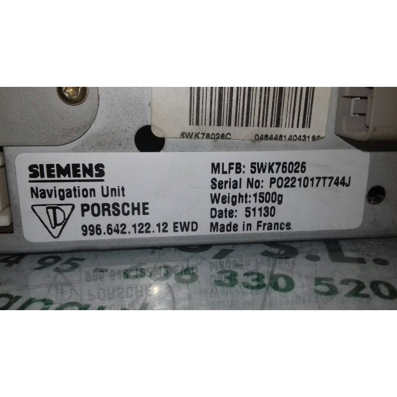 Recambio de sistema navegacion gps para porsche boxster (typ 986) básico referencia OEM IAM 99664212212EWD P0221017T744J 