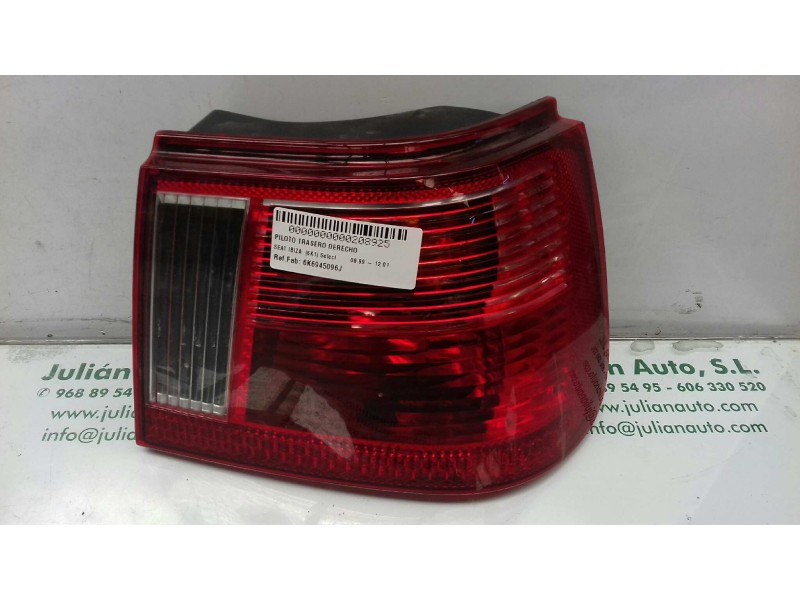 Recambio de piloto trasero derecho para seat ibiza (6k1) select referencia OEM IAM 6K6945096J  EXT-ALETA