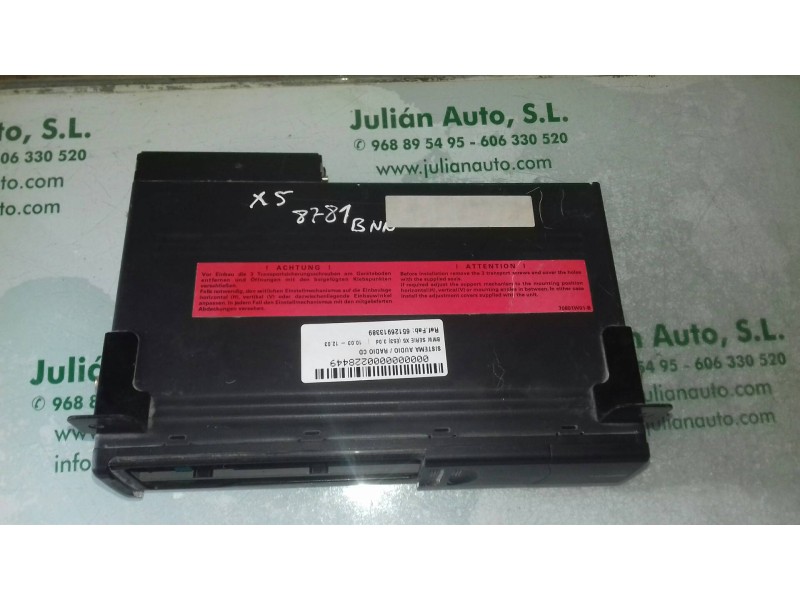 Recambio de sistema audio / radio cd para bmw x5 (e53) 3.0d referencia OEM IAM 65126913389  CARGADOR CD