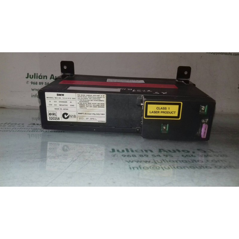 Recambio de sistema audio / radio cd para bmw x5 (e53) 3.0d referencia OEM IAM 65126913389  CARGADOR CD