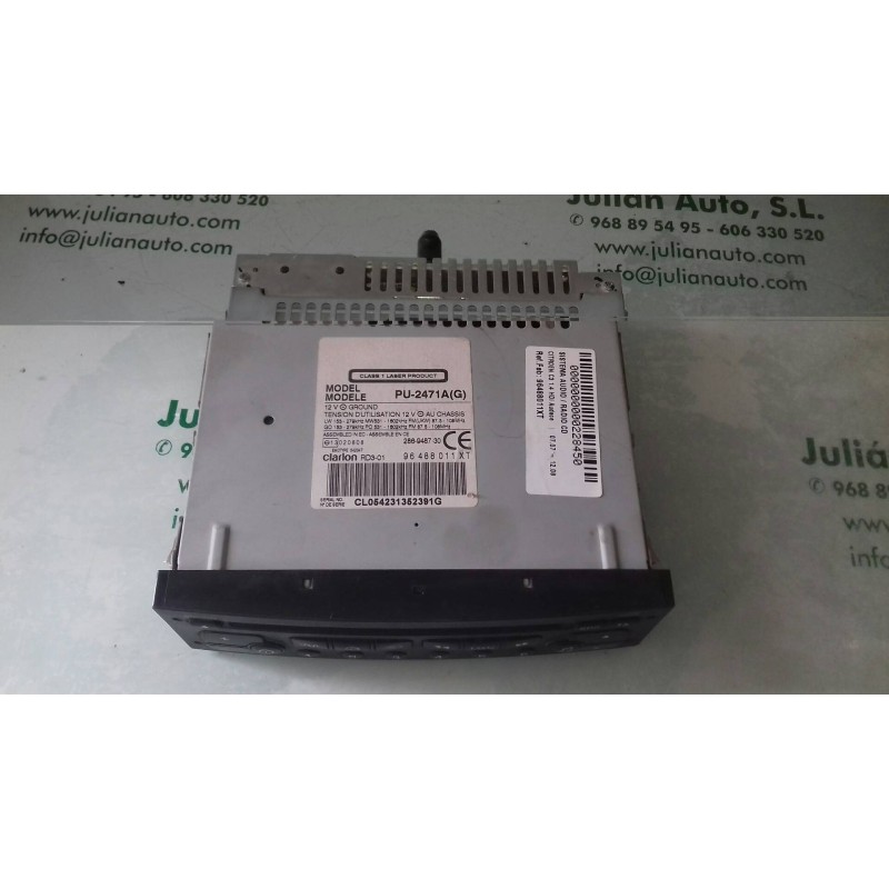 Recambio de sistema audio / radio cd para citroen c3 1.4 hdi audace referencia OEM IAM 96488011XT CLARION RD3-01 PU-2471A(G)