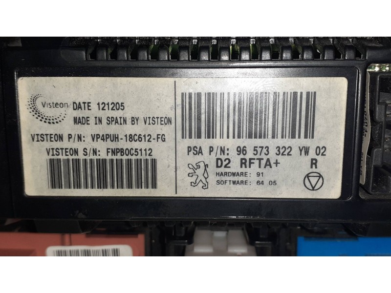 Recambio de mando climatizador para peugeot 407 st confort referencia OEM IAM 96573322YW02  VISTEON