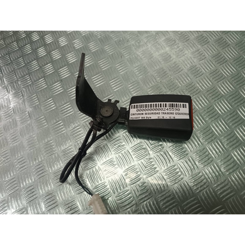 Recambio de cinturon seguridad trasero izquierdo para peugeot 308 style referencia OEM IAM 98063976XX 34167423E ANCLAJE CINTURON