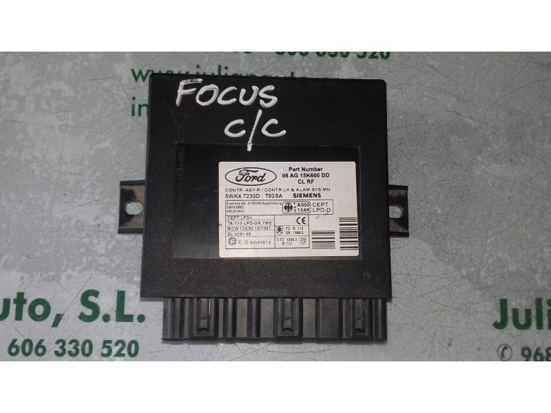 Recambio de modulo confort para ford focus berlina (cak) ambiente referencia OEM IAM 98AG15K600DD 5WK47230D 